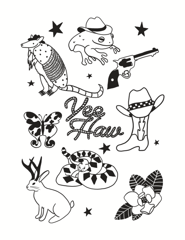 YeeHaw Flash Sheet Print