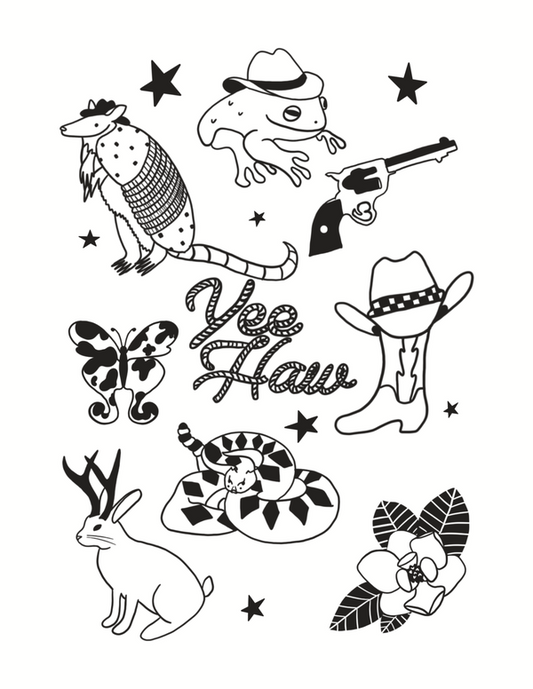 YeeHaw Flash Sheet Print