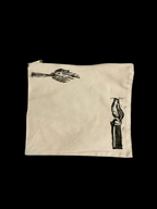 Flames Linocut Zipper Pouch
