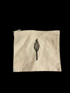 Flames Linocut Zipper Pouch