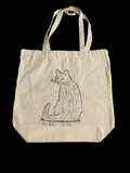 Cat Linocut Tote Bag