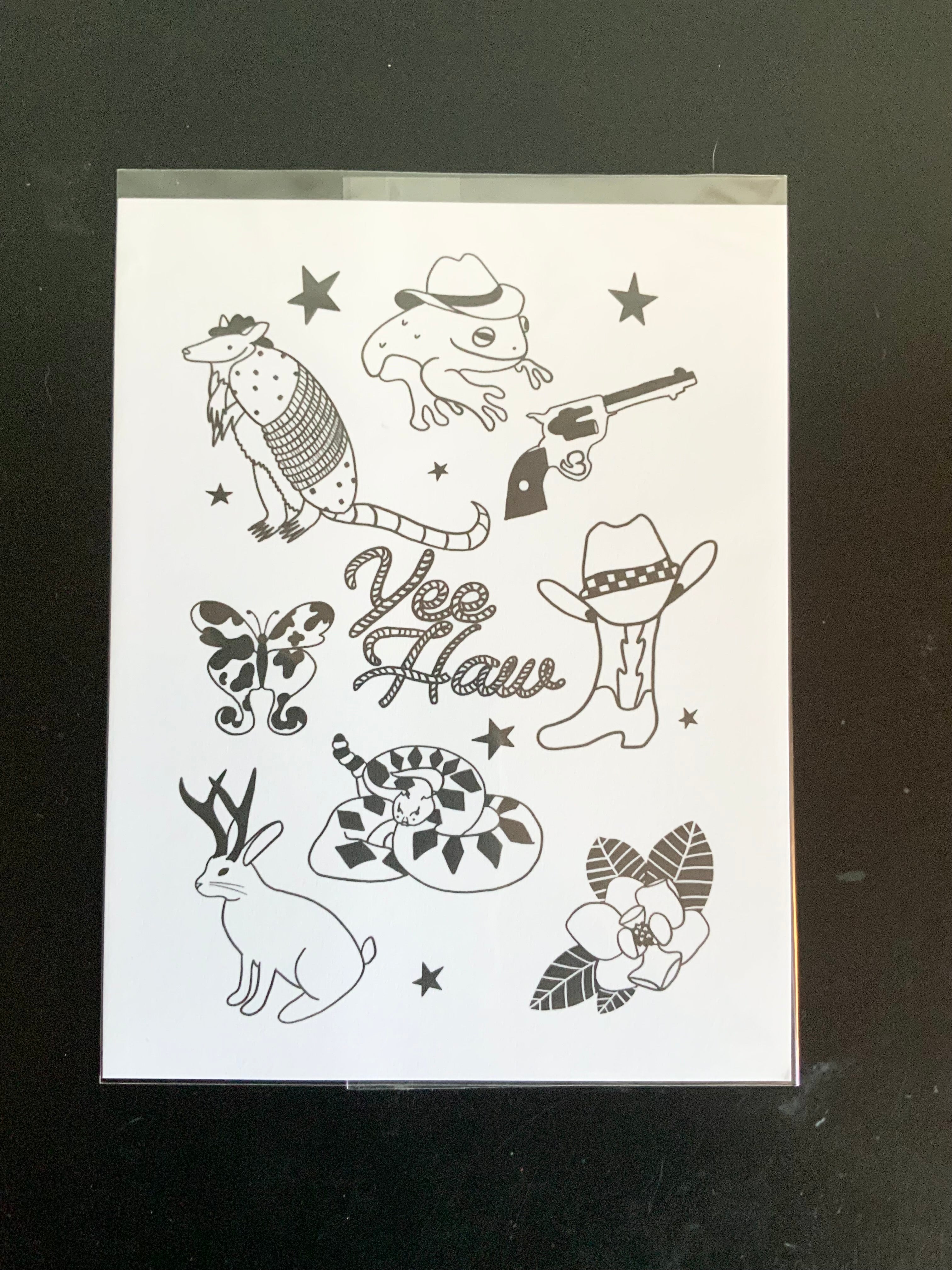 YeeHaw Flash Sheet Print