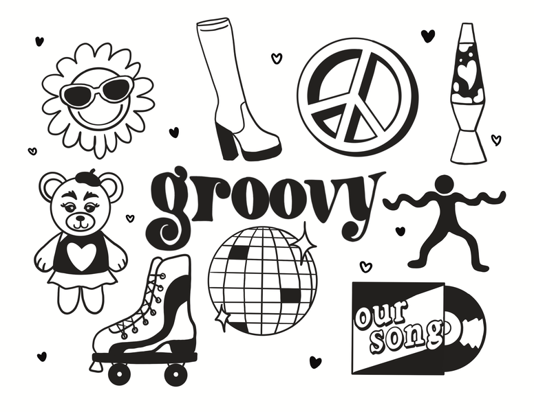 Groovy Flash Sheet Print