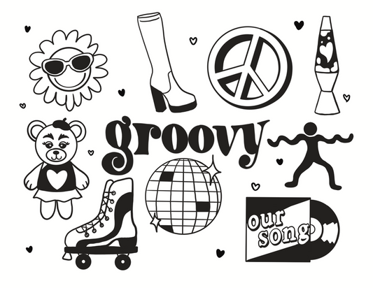 Groovy Flash Sheet Print